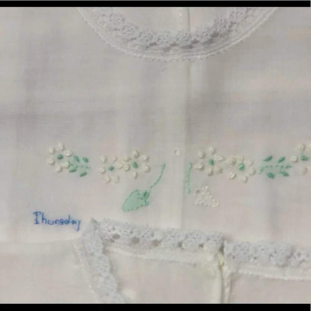 New Wilbeth Embroidered Days of the Week Bibs